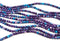 Blue Purple Turquoise Jade Beads, 8mm, Round